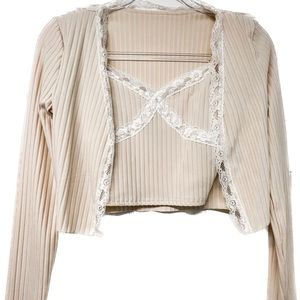 Cardigan & Crop Tank Top duo